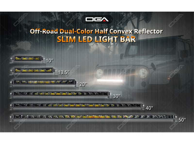 Dual-Color Half Convex Reflector LED Light Bar Series