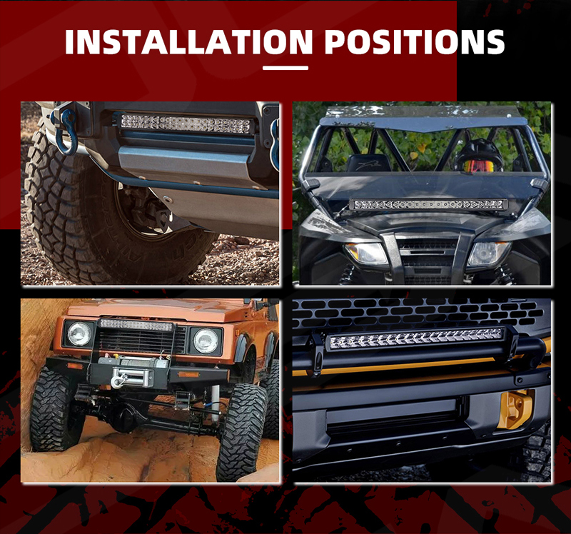 off road light bar installation display