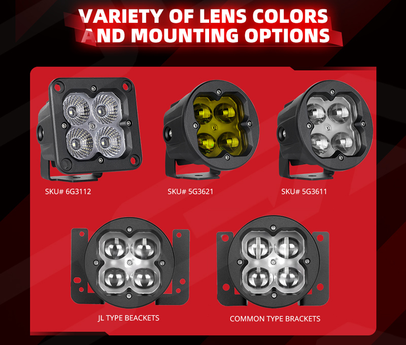 3012 series pod light mounting options