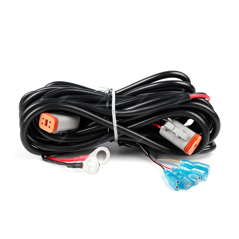 C6H Series led light bar wiring harness with four strobe modes