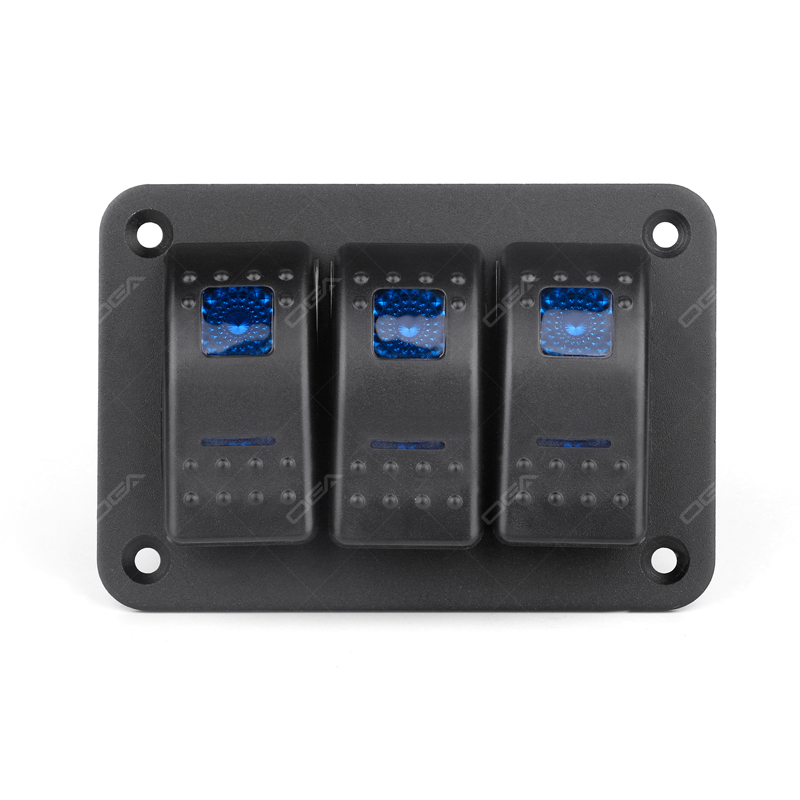 S1 switch panel with 2 gang on-off rocker switches for light bar use