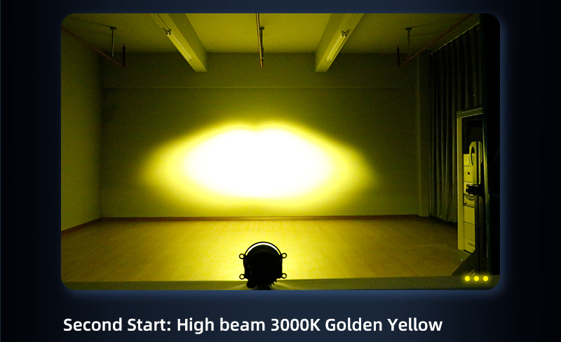 High beam golden yellow