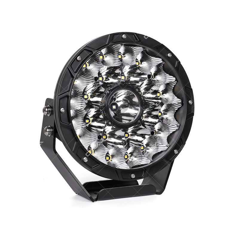 3015 series 9 inches round LED flood lights for heavy duty and off road
