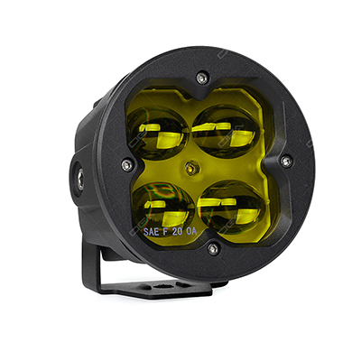 3012 Series round type street legal auxiliary led fog lights with yellow lens