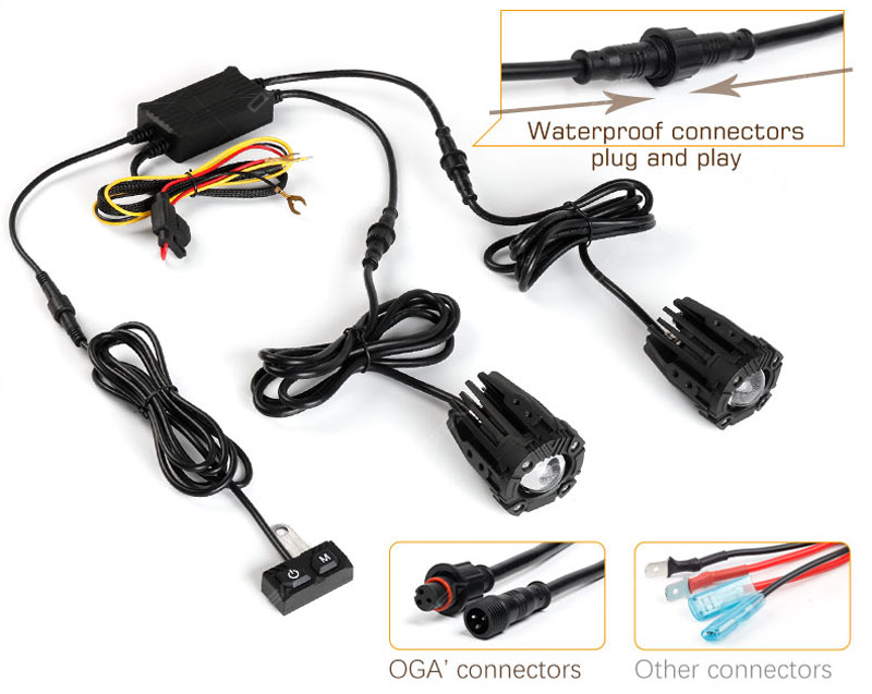 auxiliary lamps for motorcycles