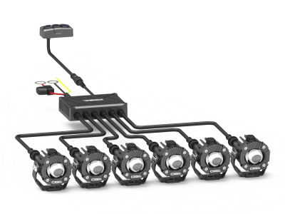 MT20 Series Off-Road Dual Color Motorcycle Light: 4 Lights and 6 Lights Kit