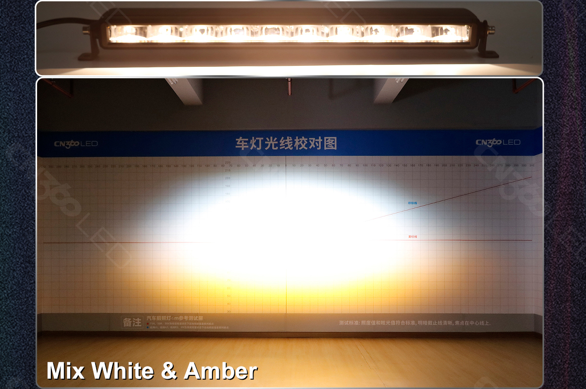 mix white and amber light
