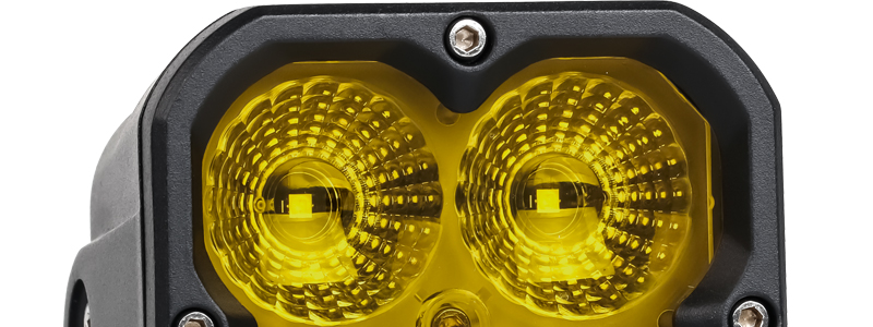TIR SAE compliant LED amber cube lights 
