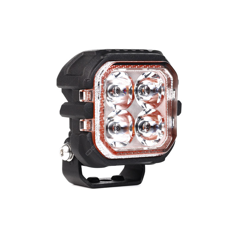 High Brightness Amber Backlit 20W Square Spot Beam LED Work Light