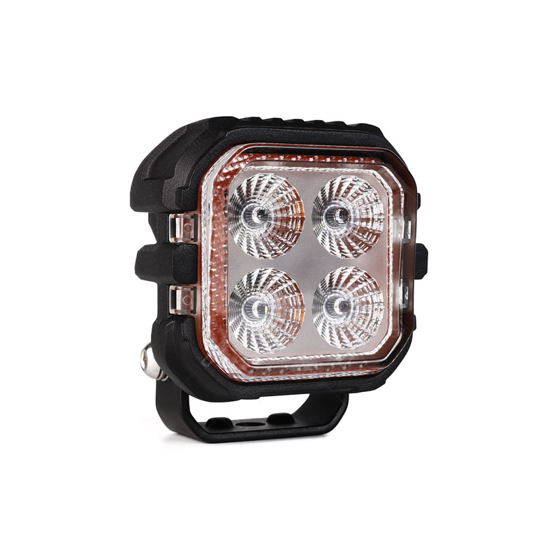 High Brightness 3D Halo DRL Amber Backlit Flood beam Work Light