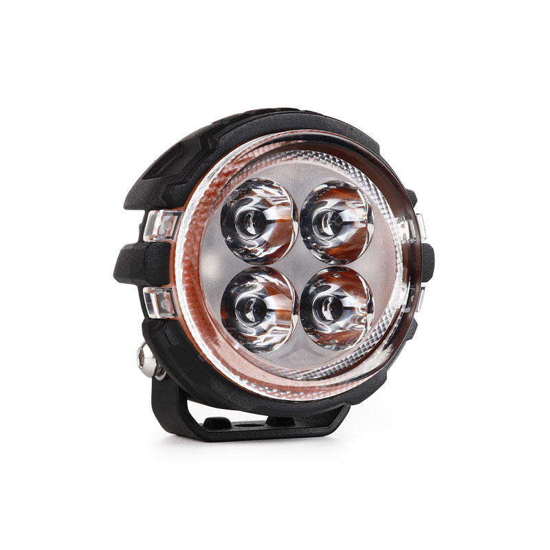 20W Round LED Work Light with Amber Backlit for Vehicles