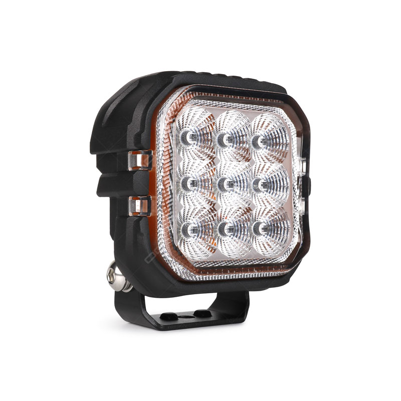 45W Square Amber Backlit LED Work Light for Off Road Use