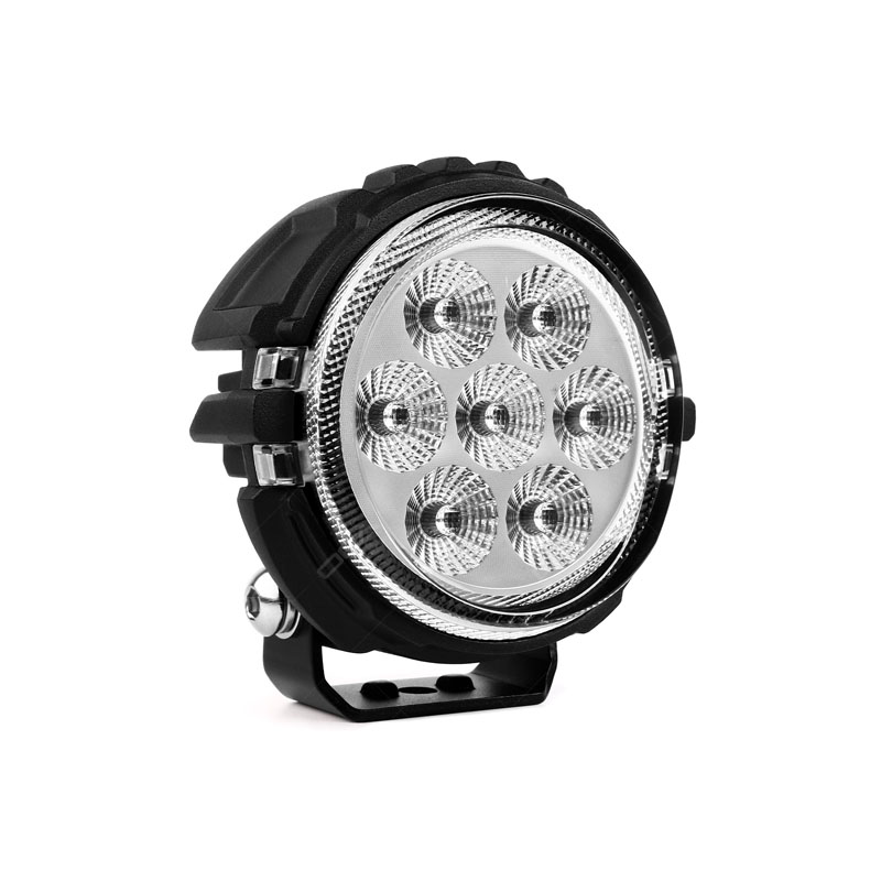 Round 35W 6000K Color Temperature Wide Flood Beam Powerful Work Light